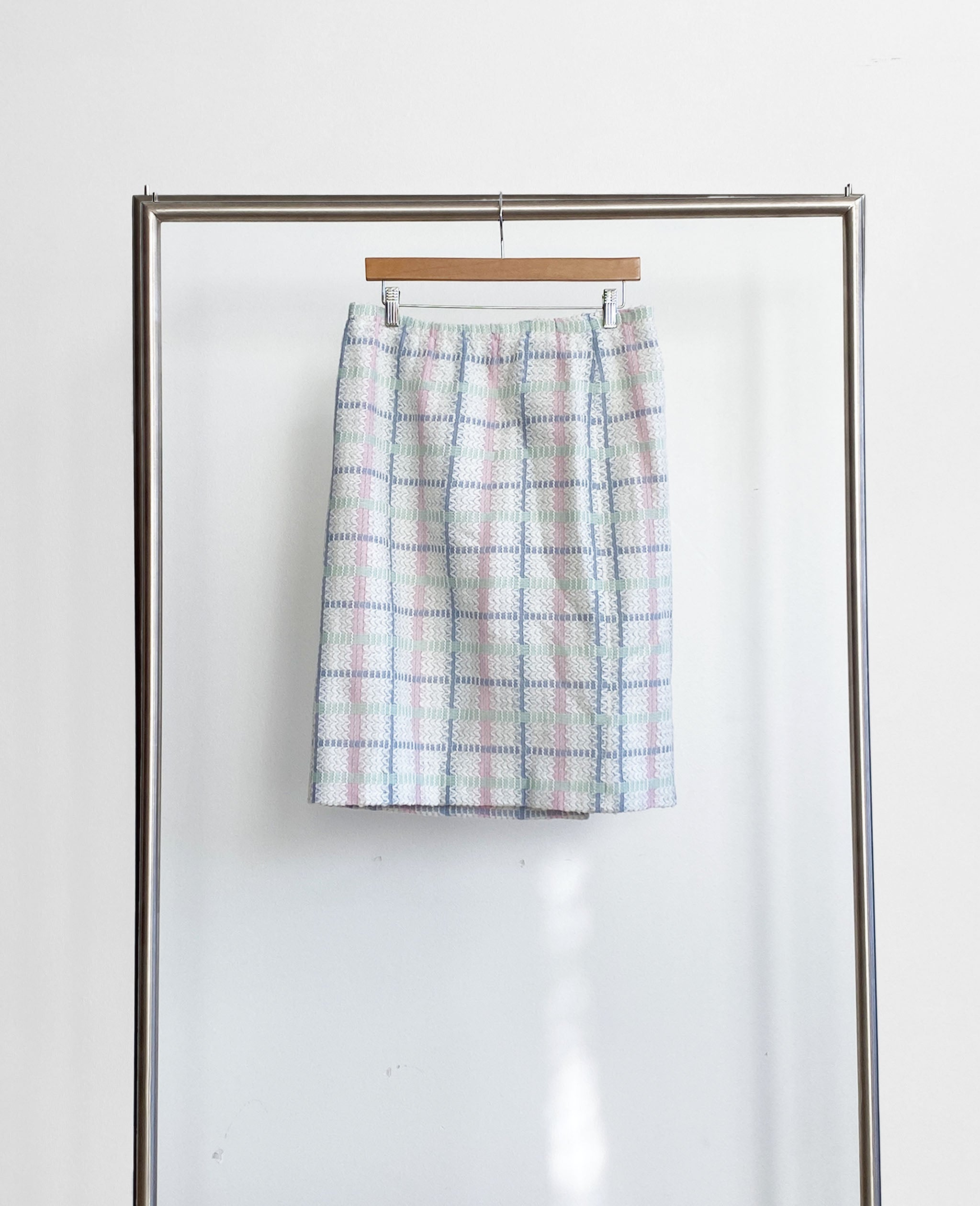 Pastel Tweed Skirt Set