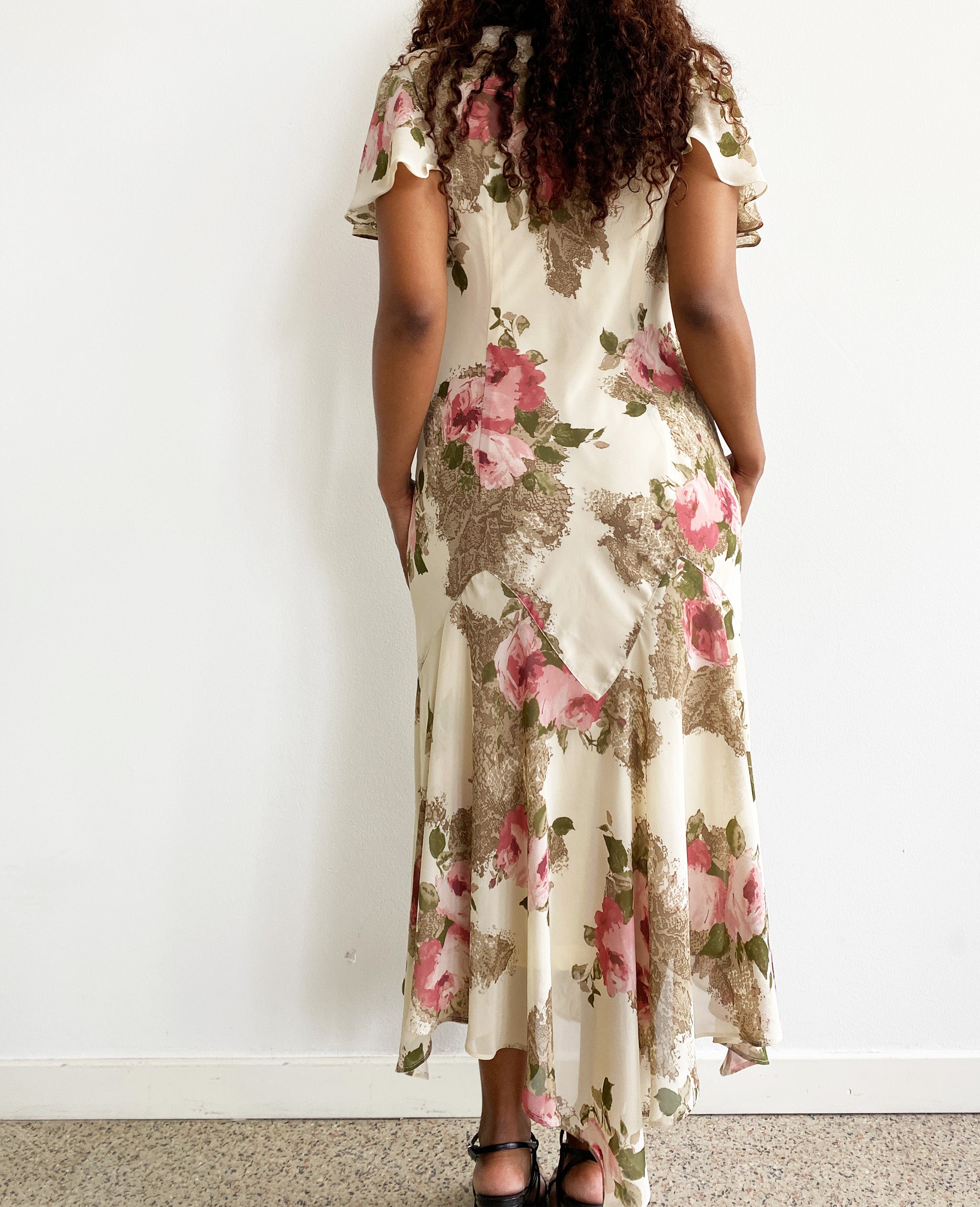 Signature by Robbie Bee Floral Beaded Dress