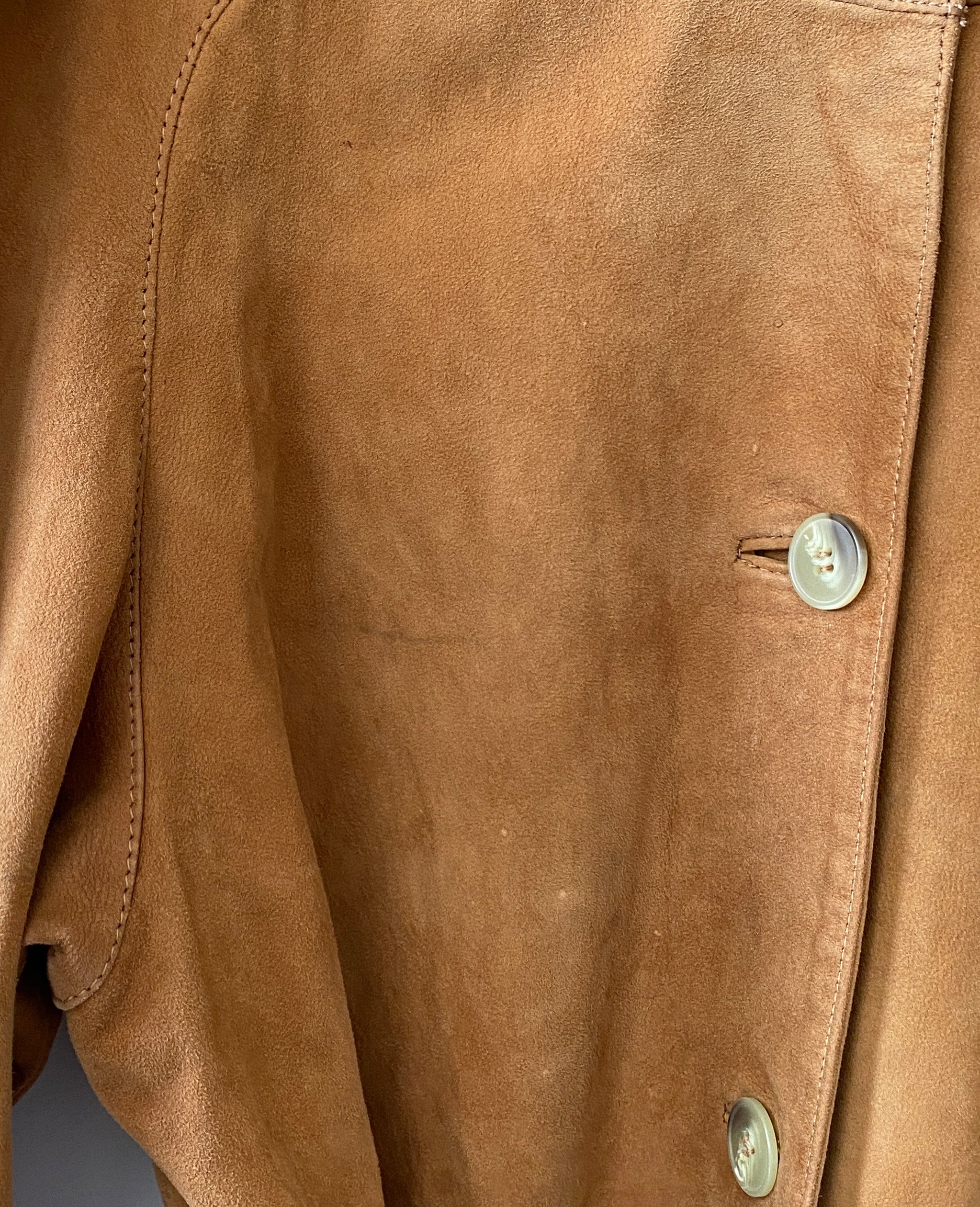 Brown Suede Belted Jacket