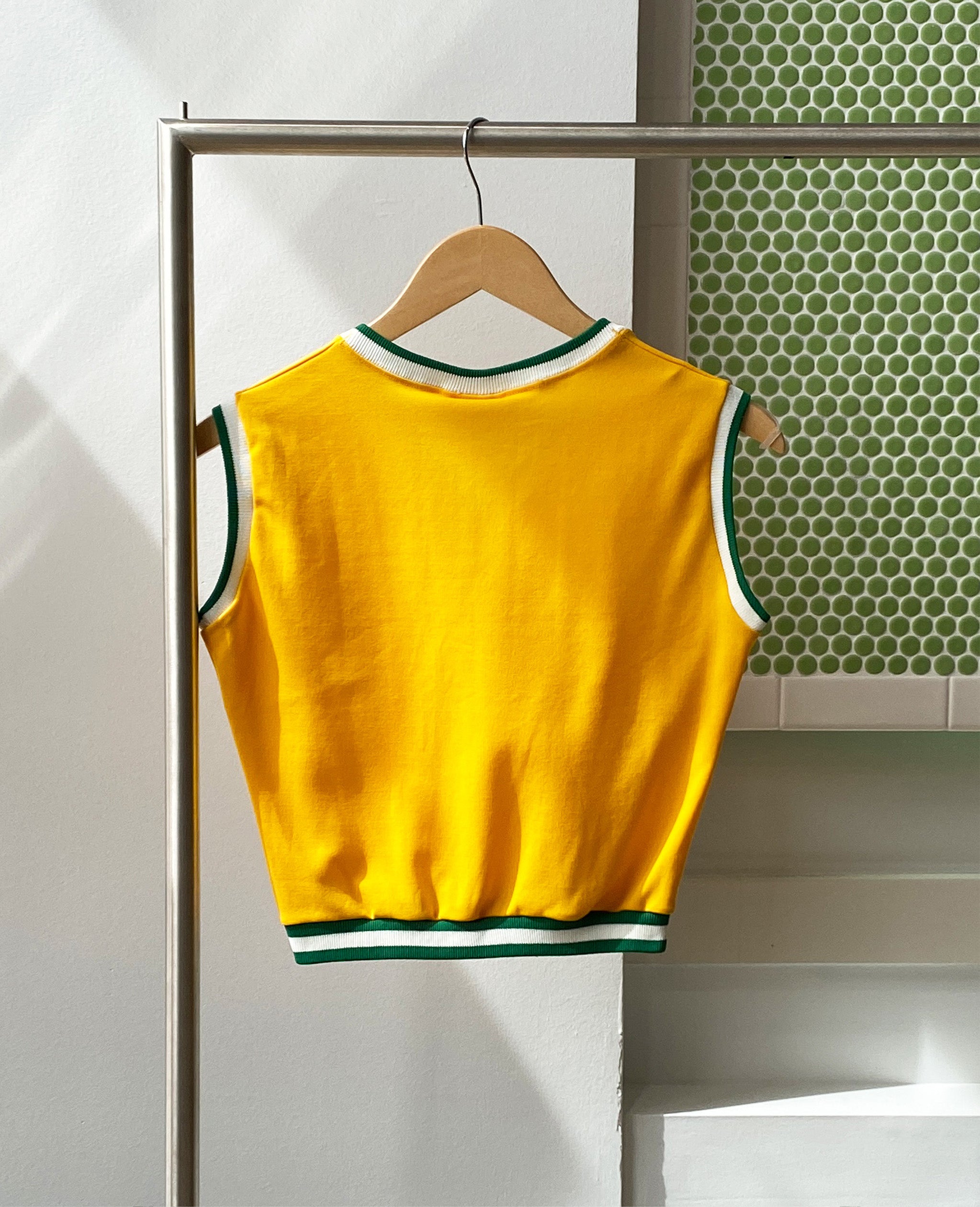 Yellow and Green Cheerleading Vest