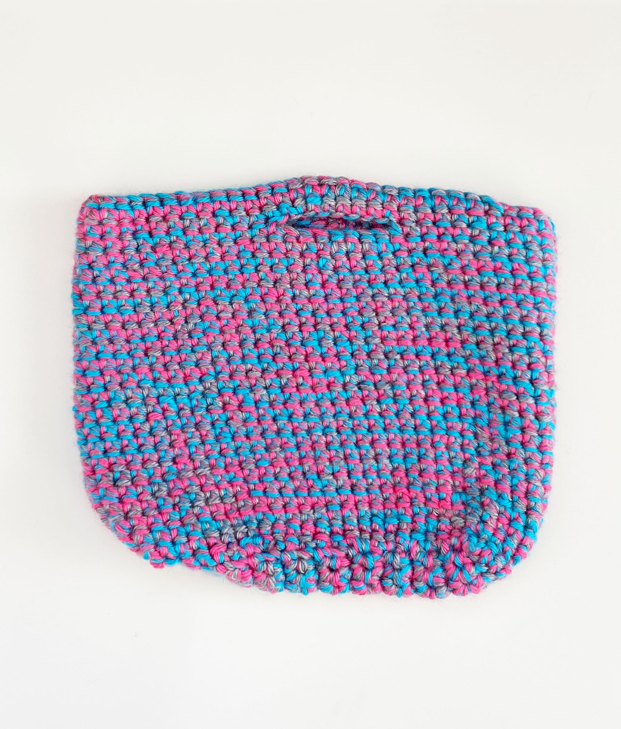 Pink and Blue Knit Bag