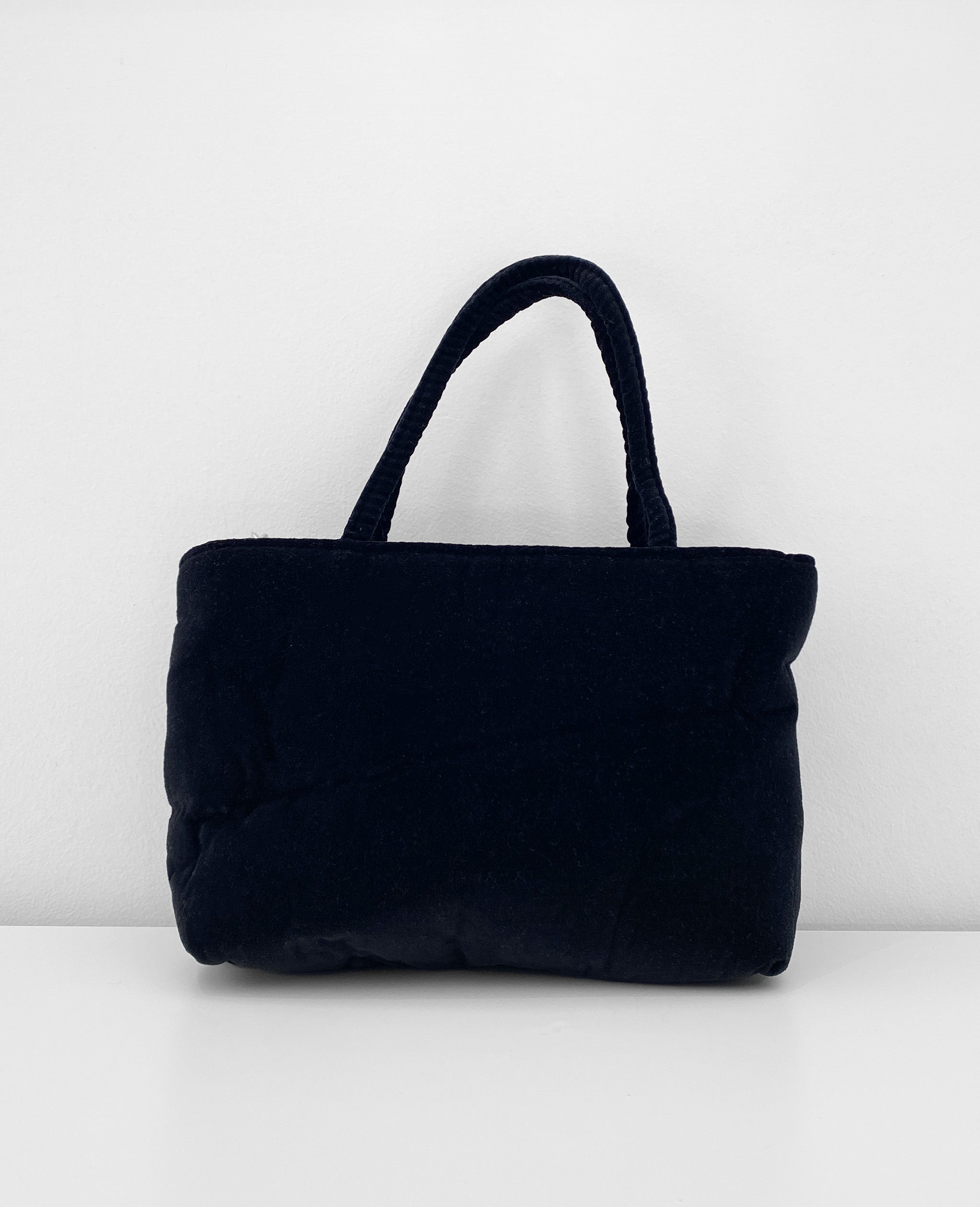 Black Velvet Floral Bag