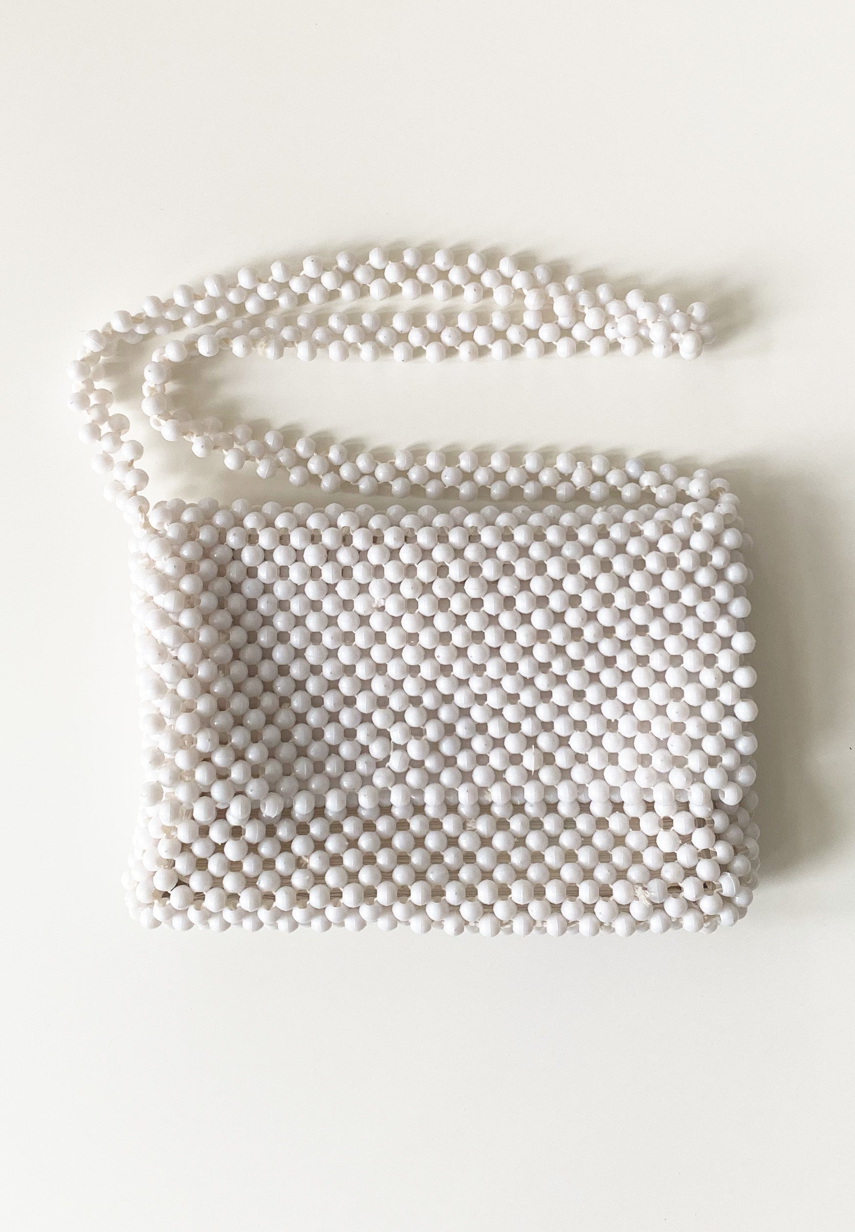 White Beaded Shoulder Bag