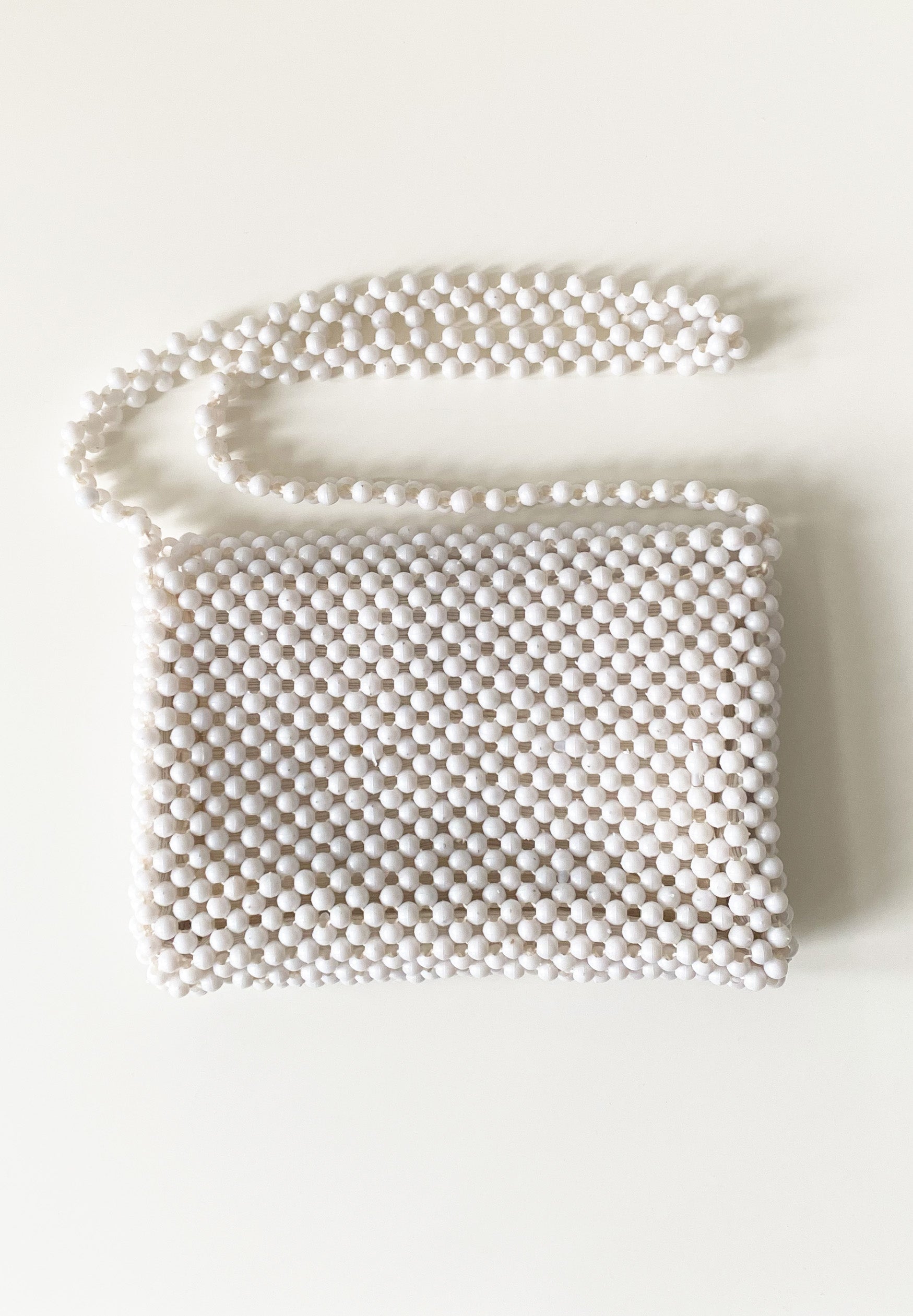 White Beaded Shoulder Bag