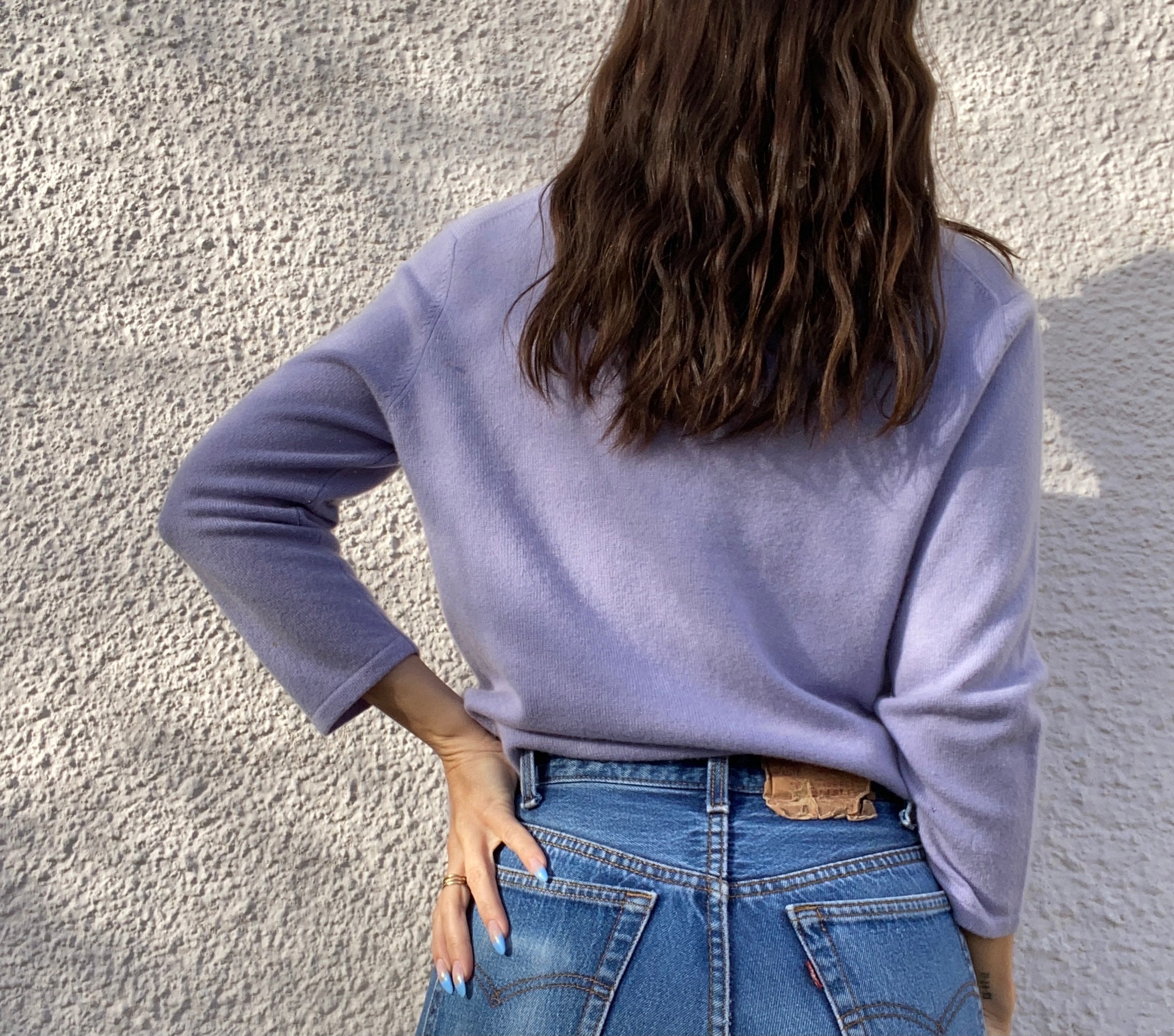 Ann Taylor Purple Cashmere Sweater