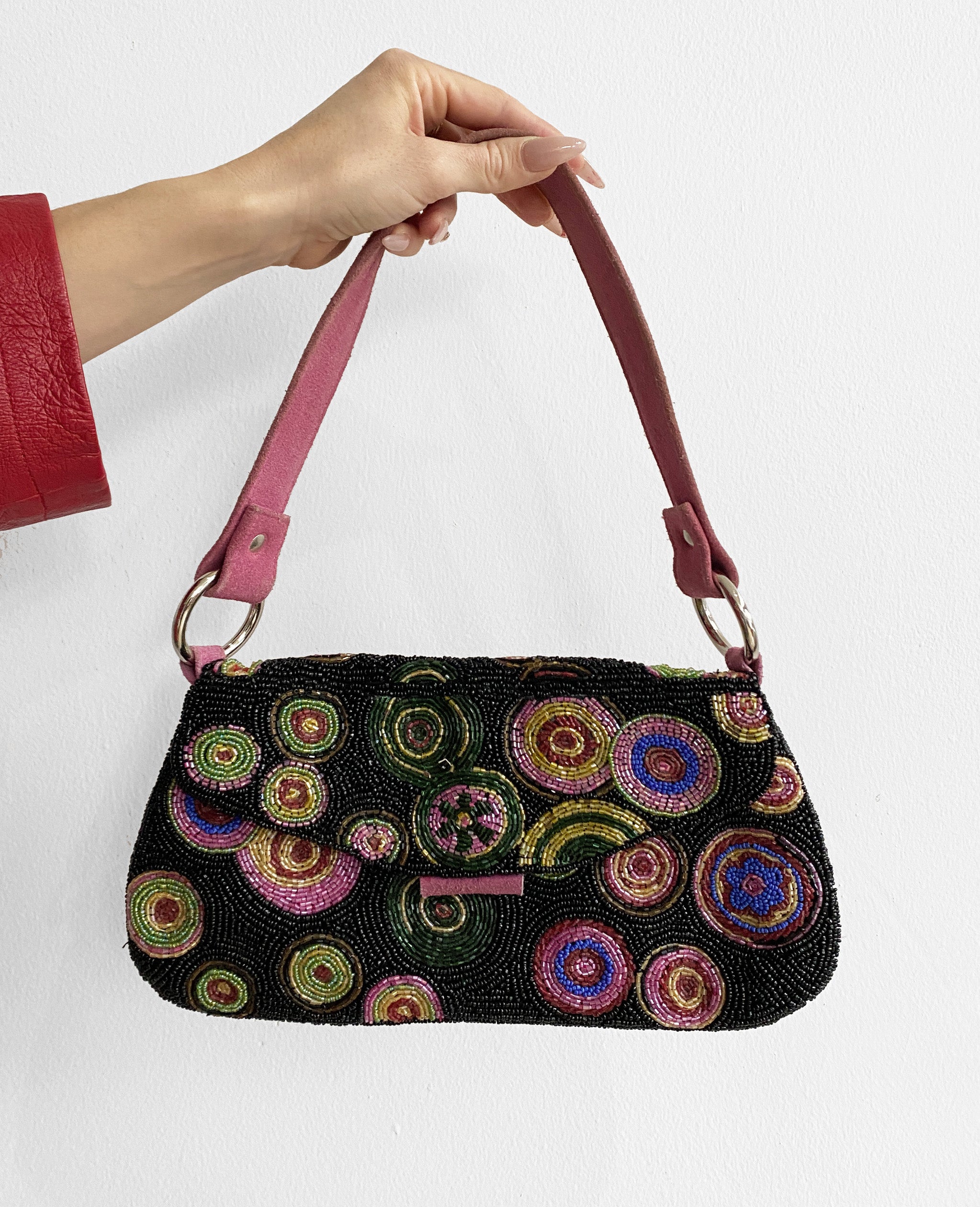 Multicolored Circles Beaded Shoulder Bag ShoptheLegacy