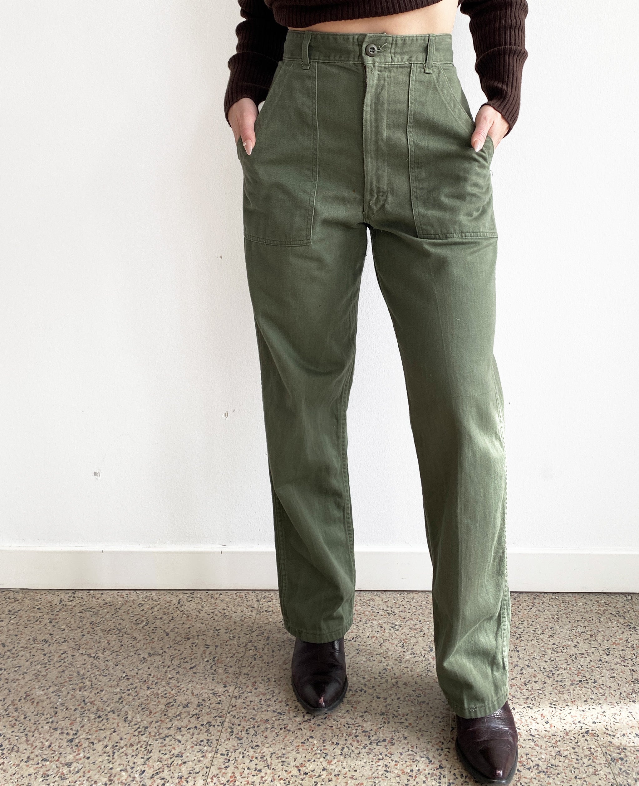 Solid Green Army Pant