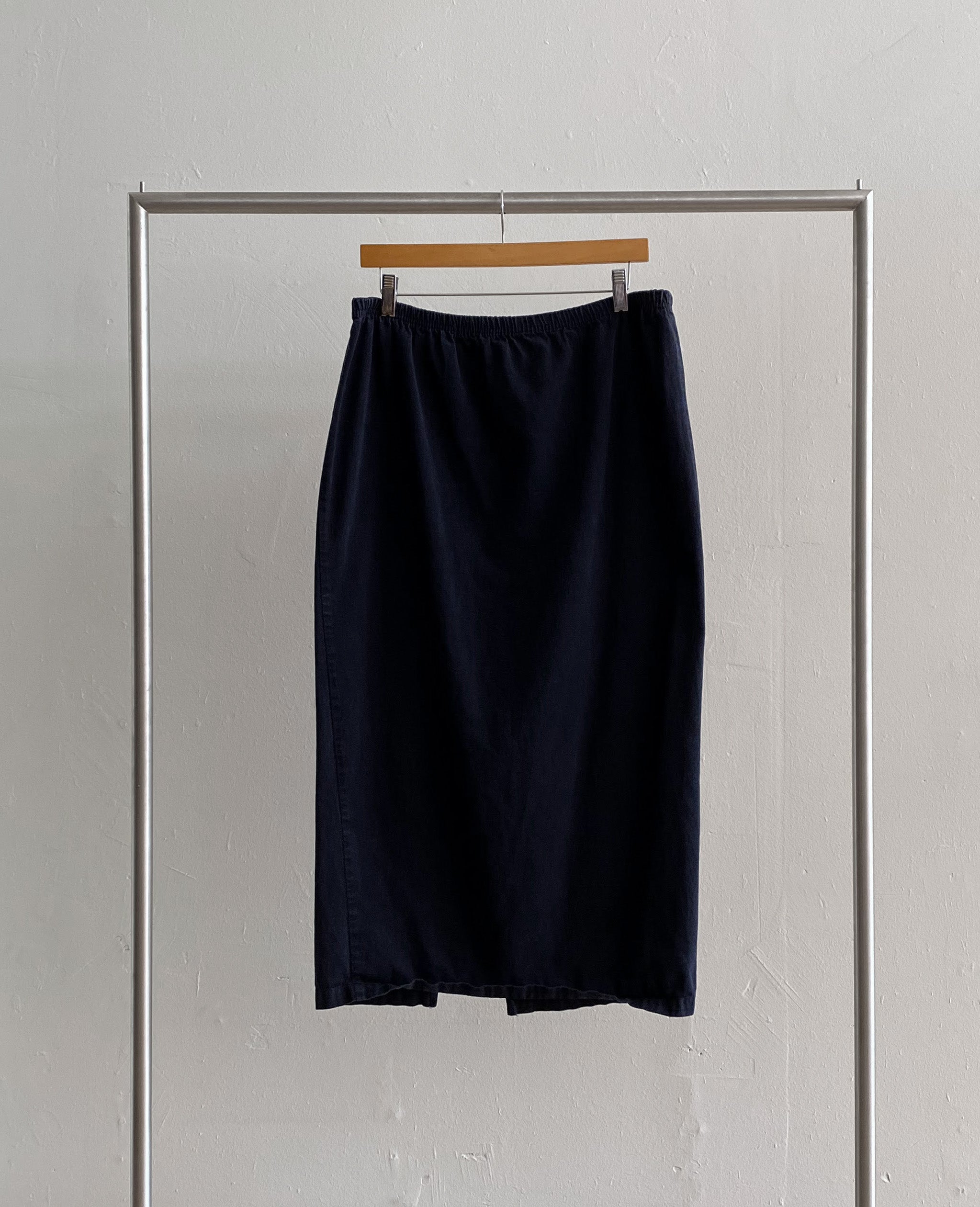 Black Long Cotton Skirt