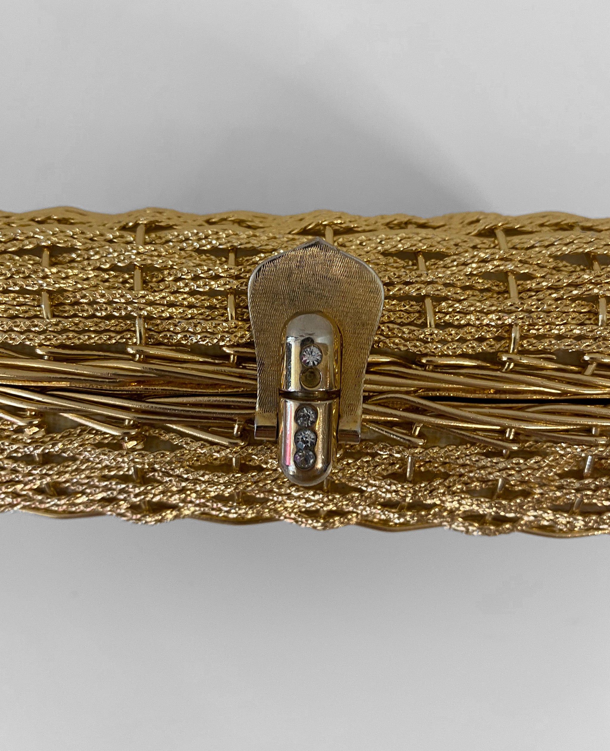 Rare 1960s Gold Metal Evening Bag