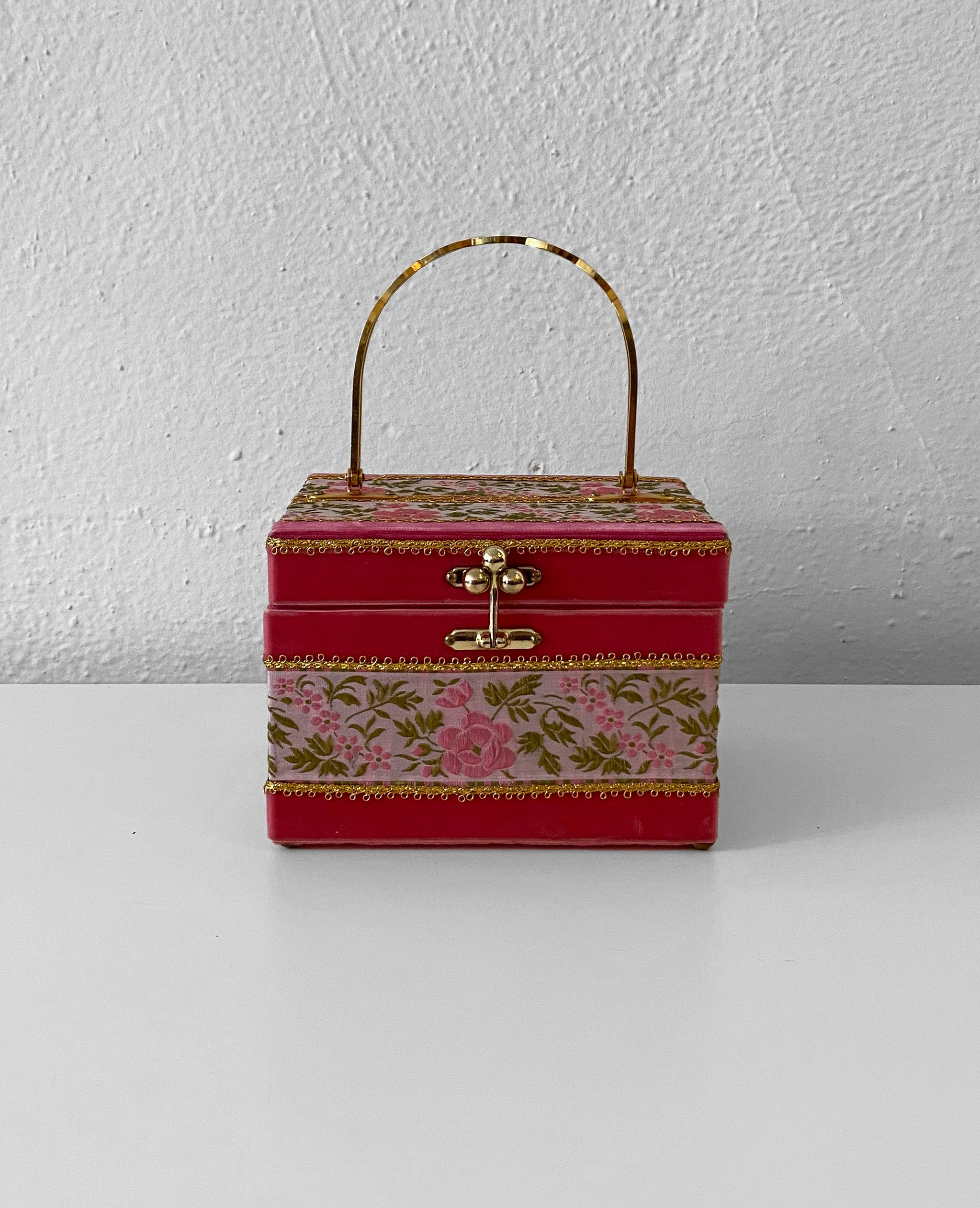 Pink Floral Box Bag
