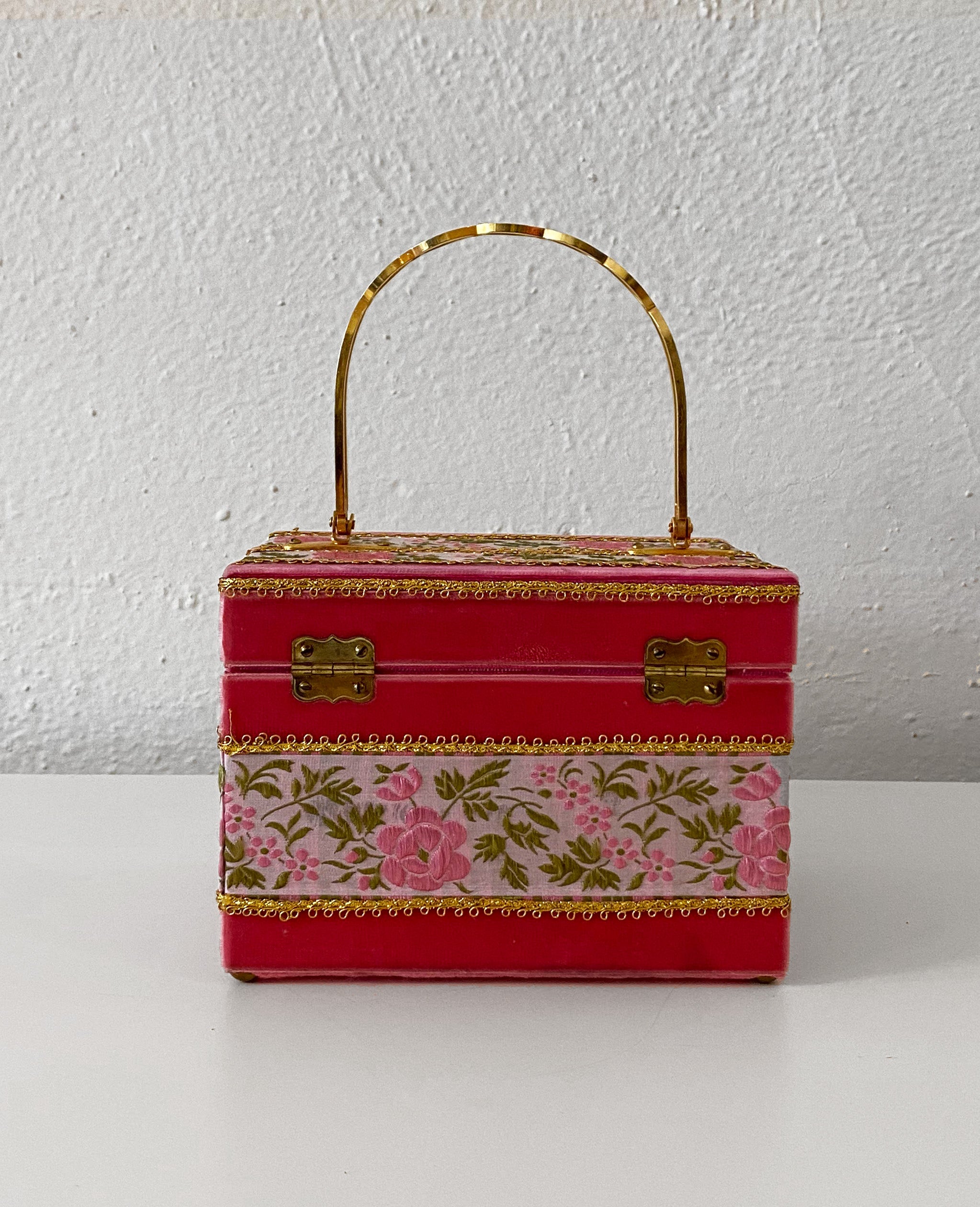 Pink Floral Box Bag