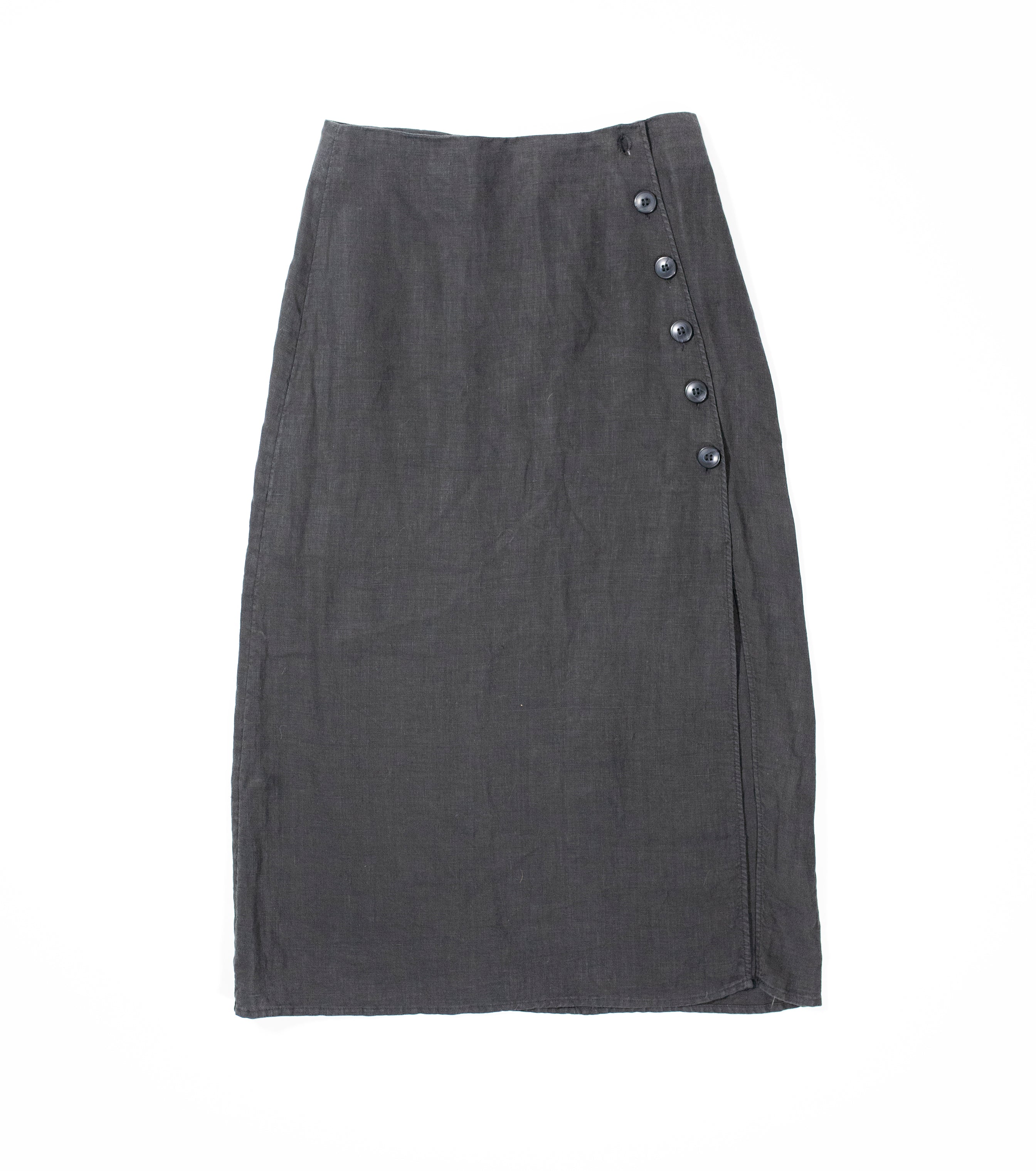 Linen High Slit Skirt