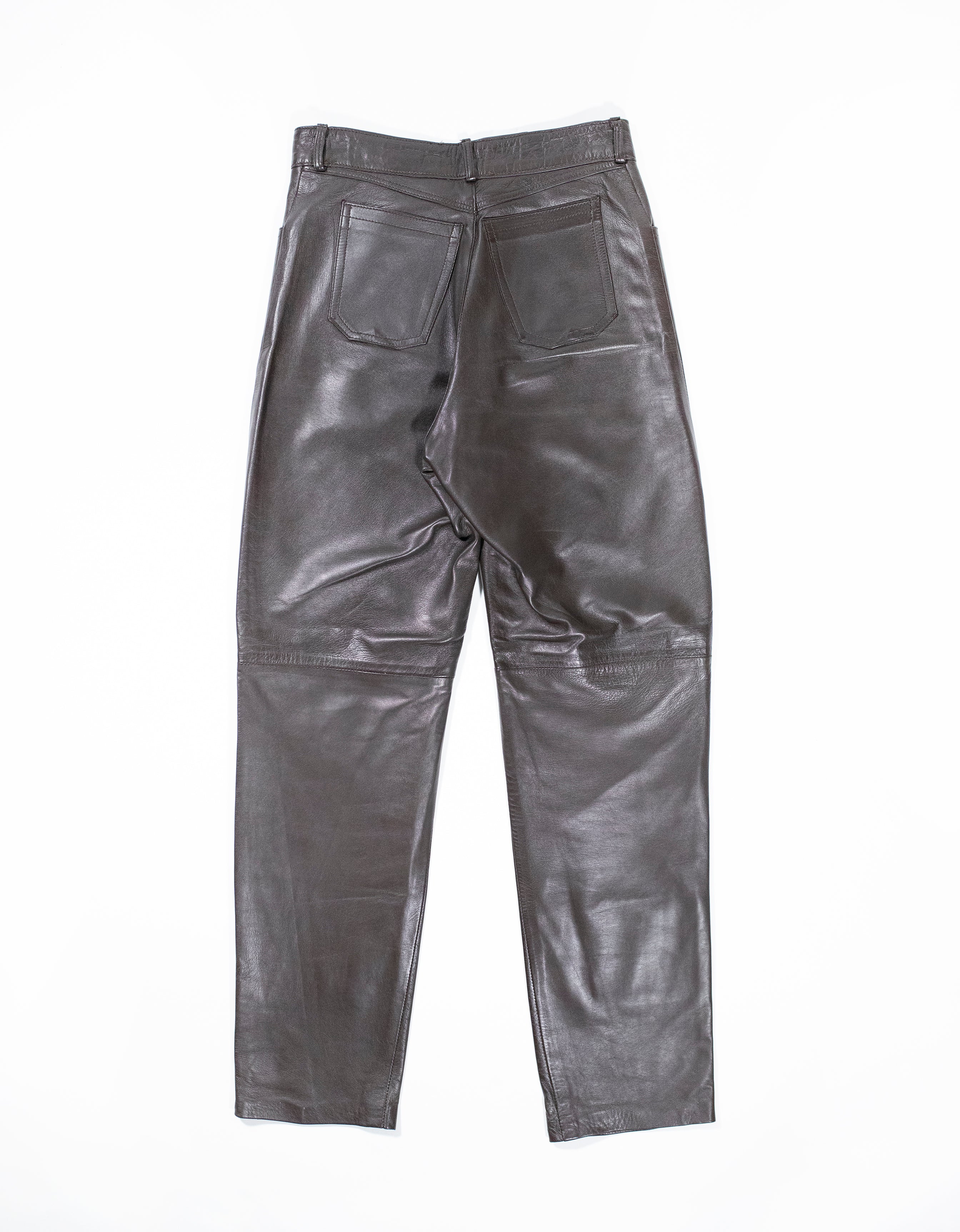 Vintage Brown Leather Pant
