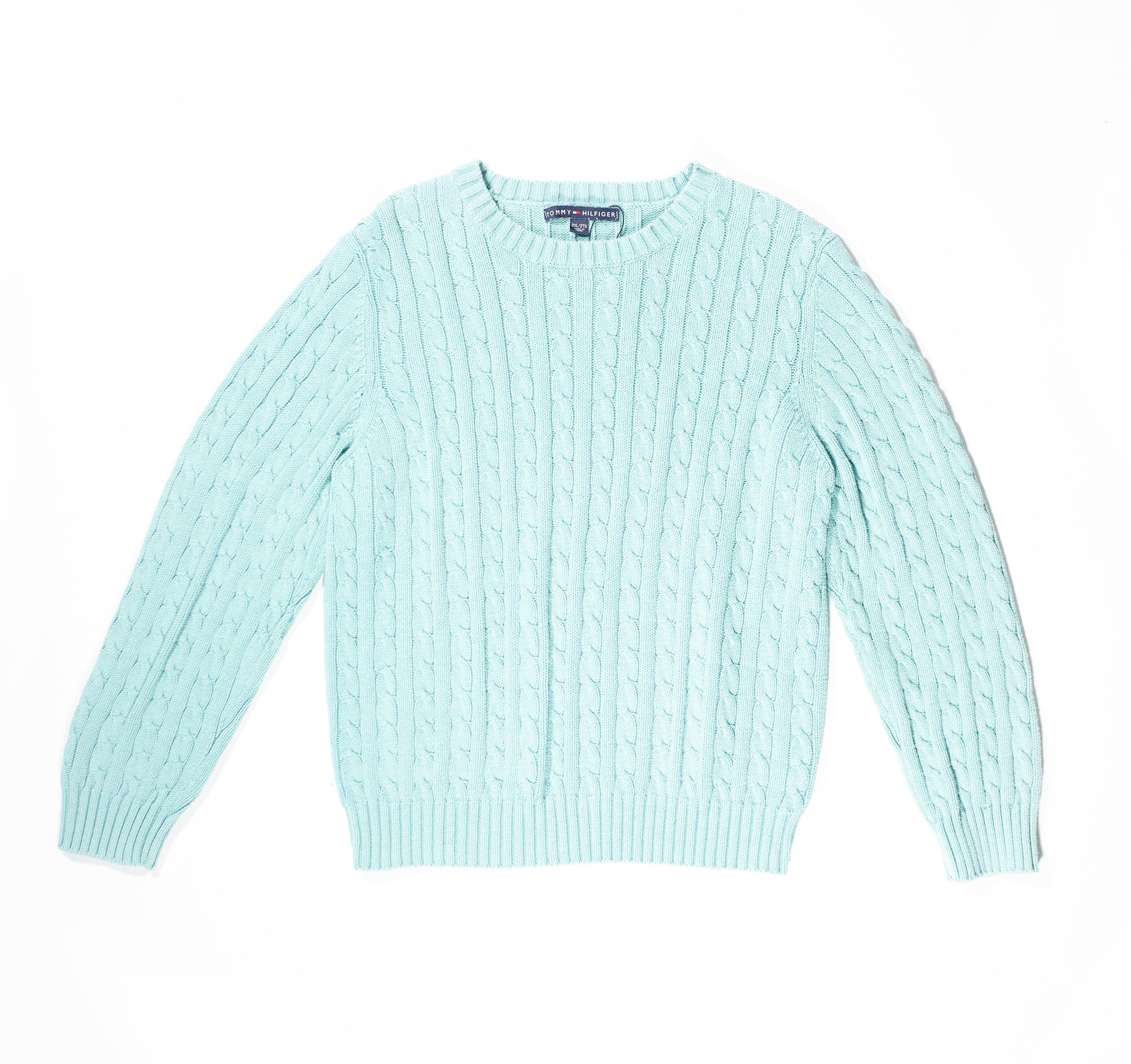 Teal Cable Sweater