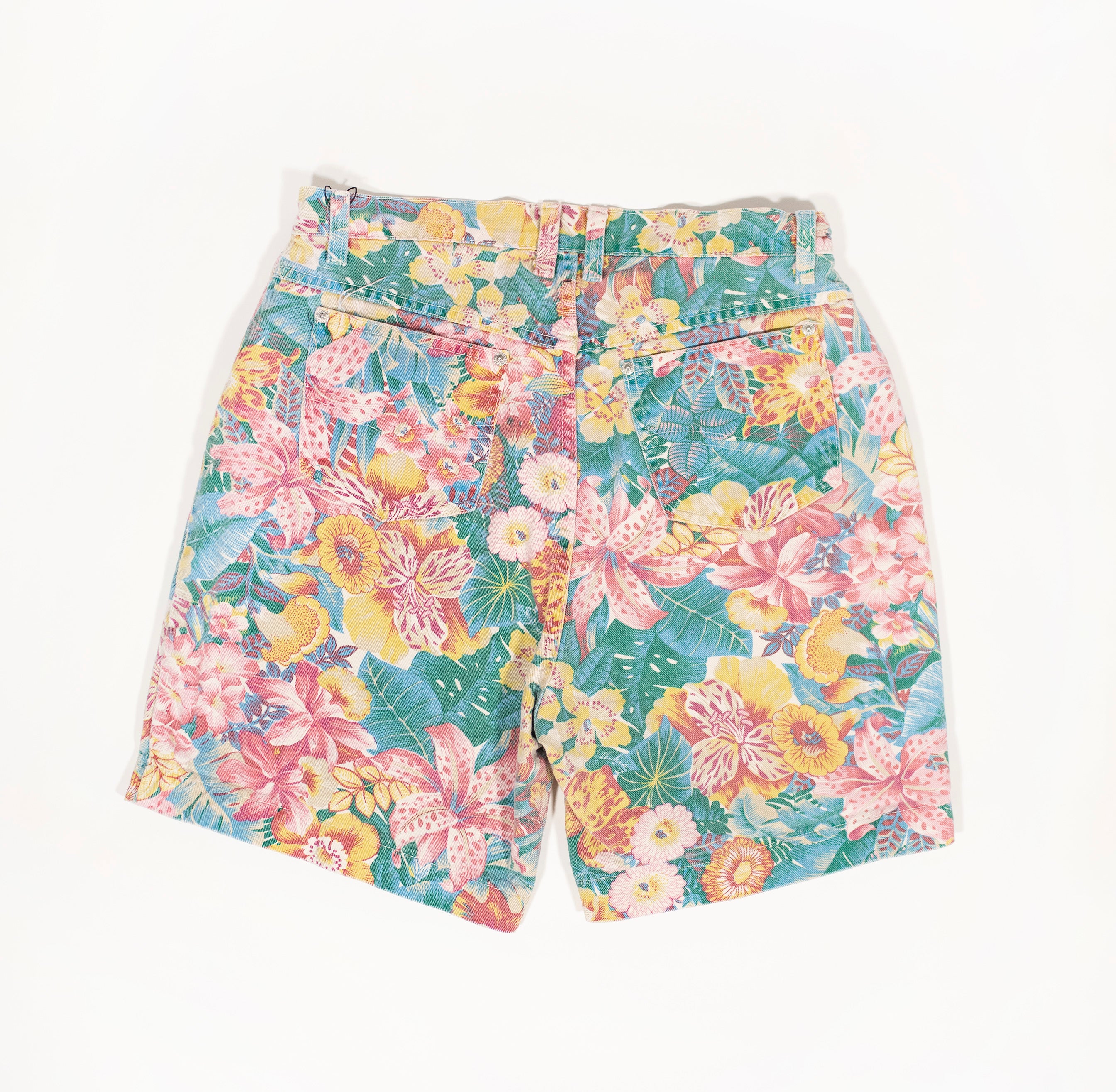 Floral Jean Shorts