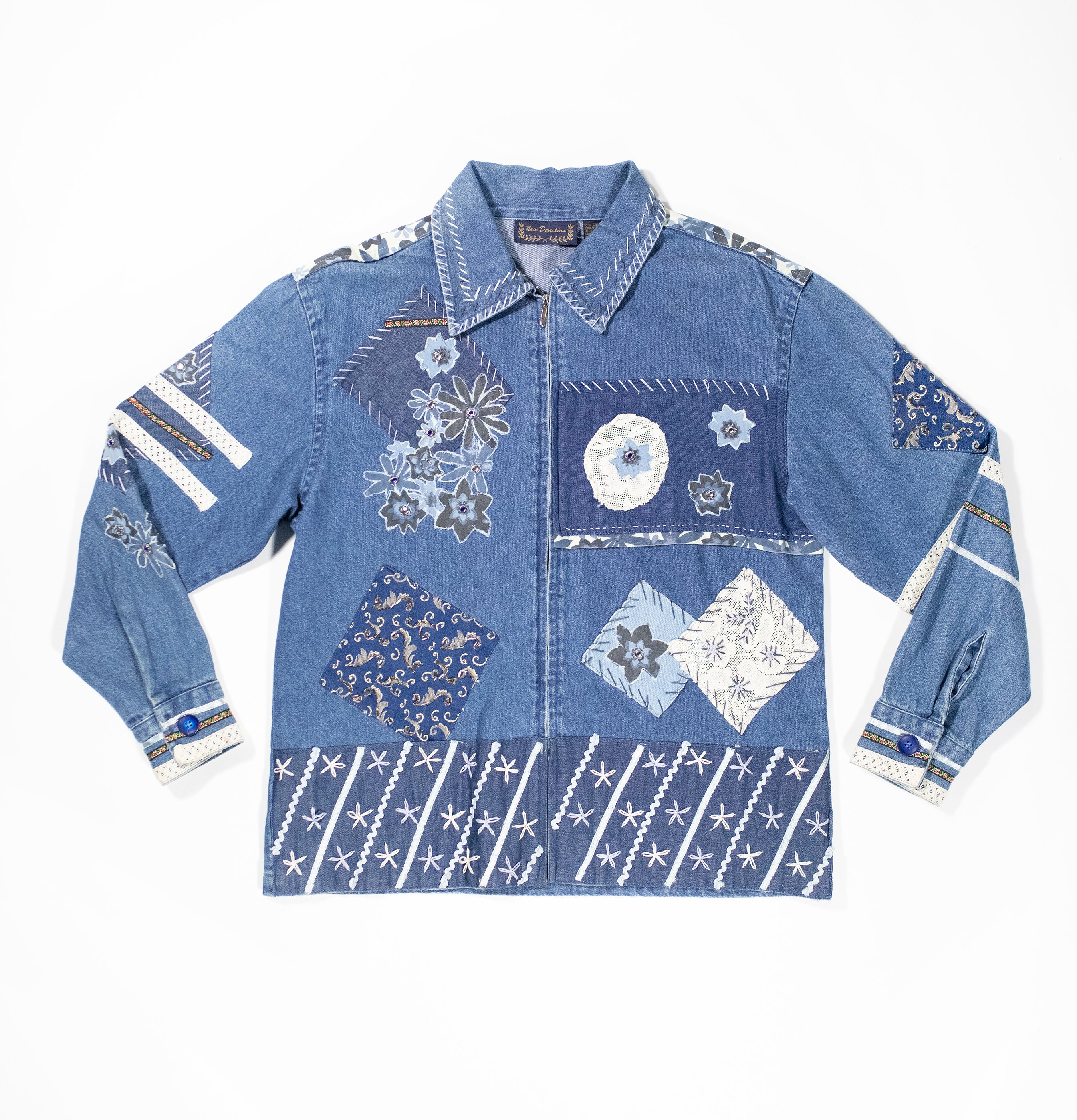 Embellished Stitch Denim Jacket