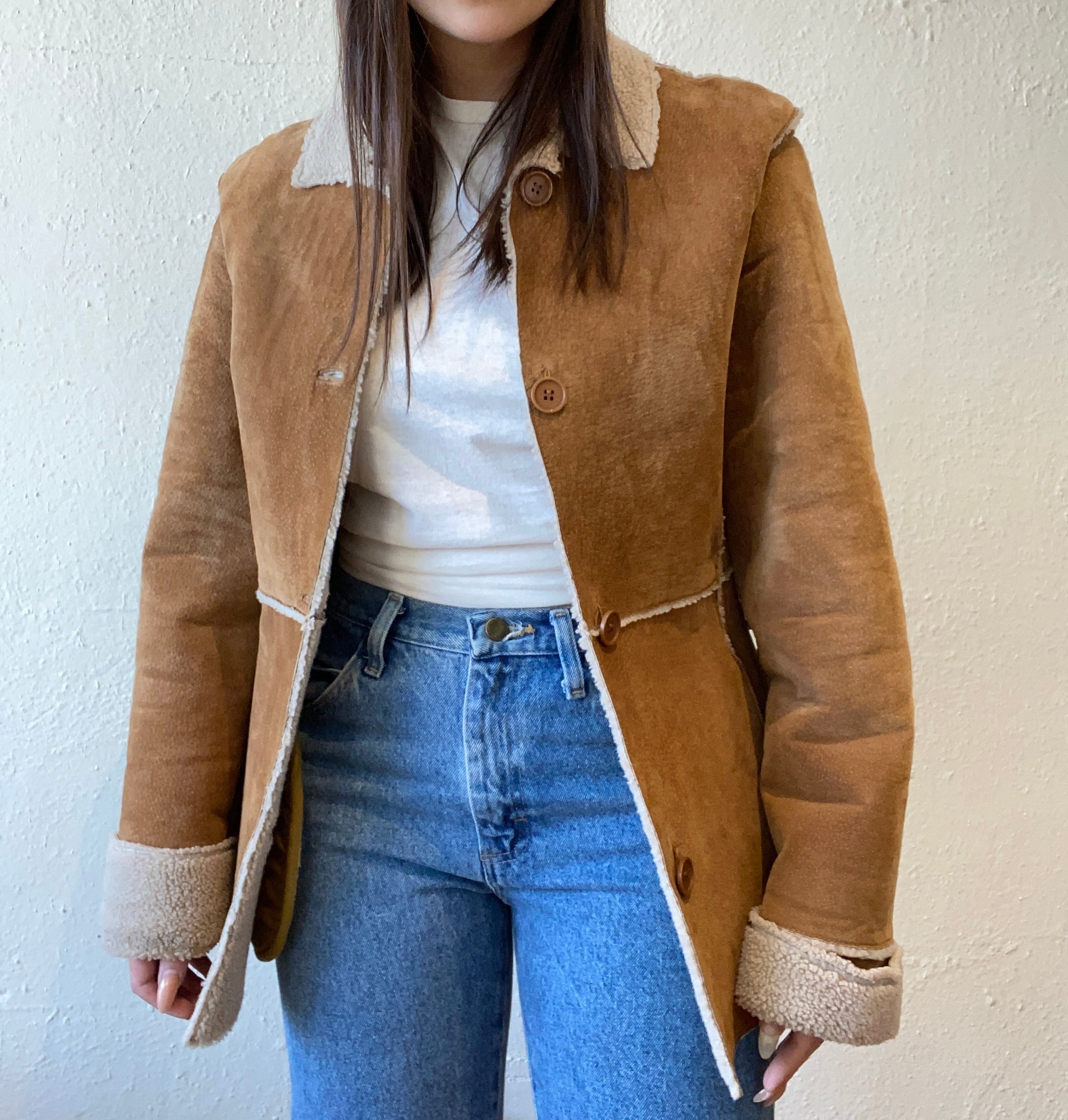 Brown Suede and Shearling Jacket