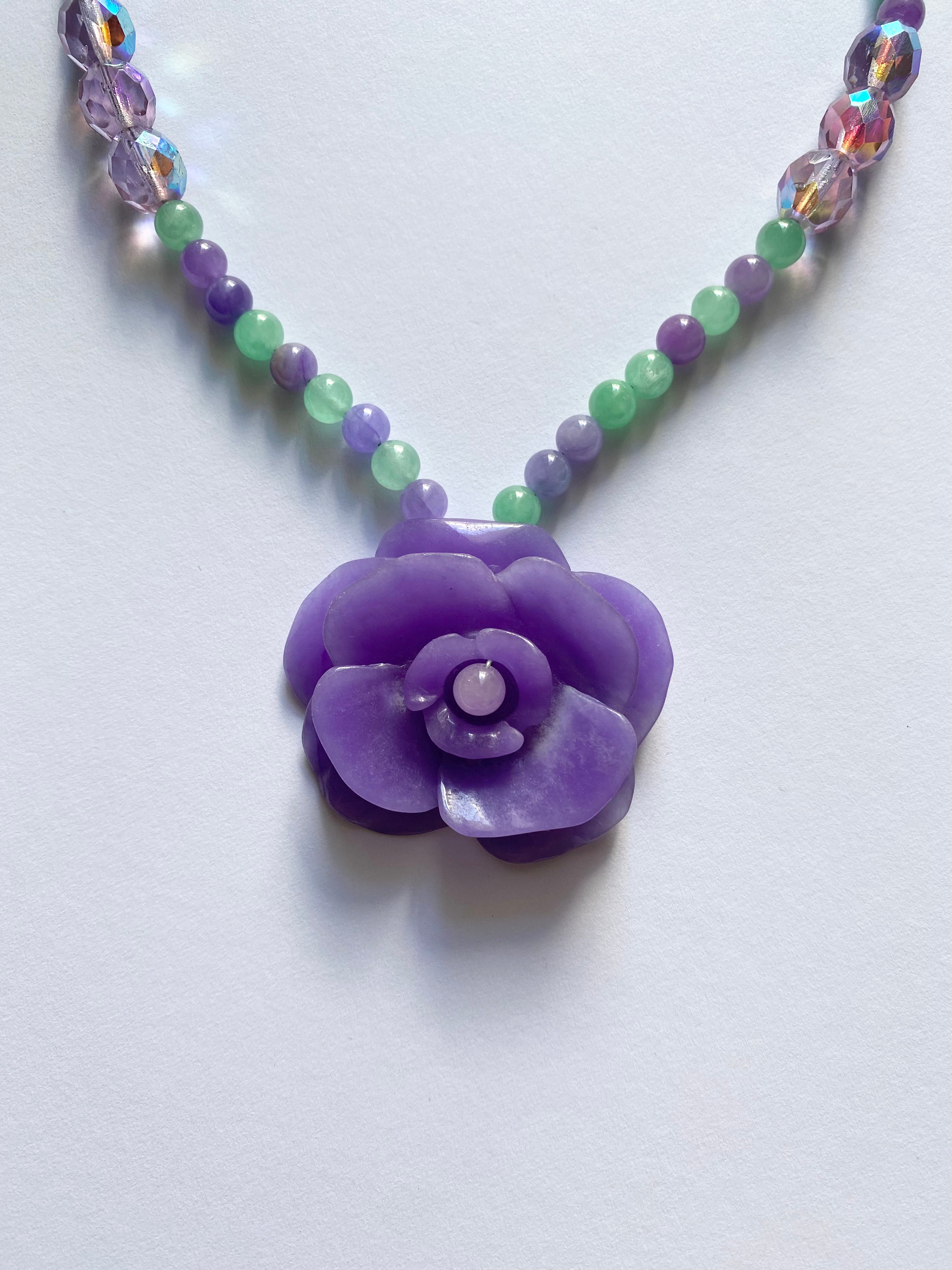 Y2K Flower Bead Necklace
