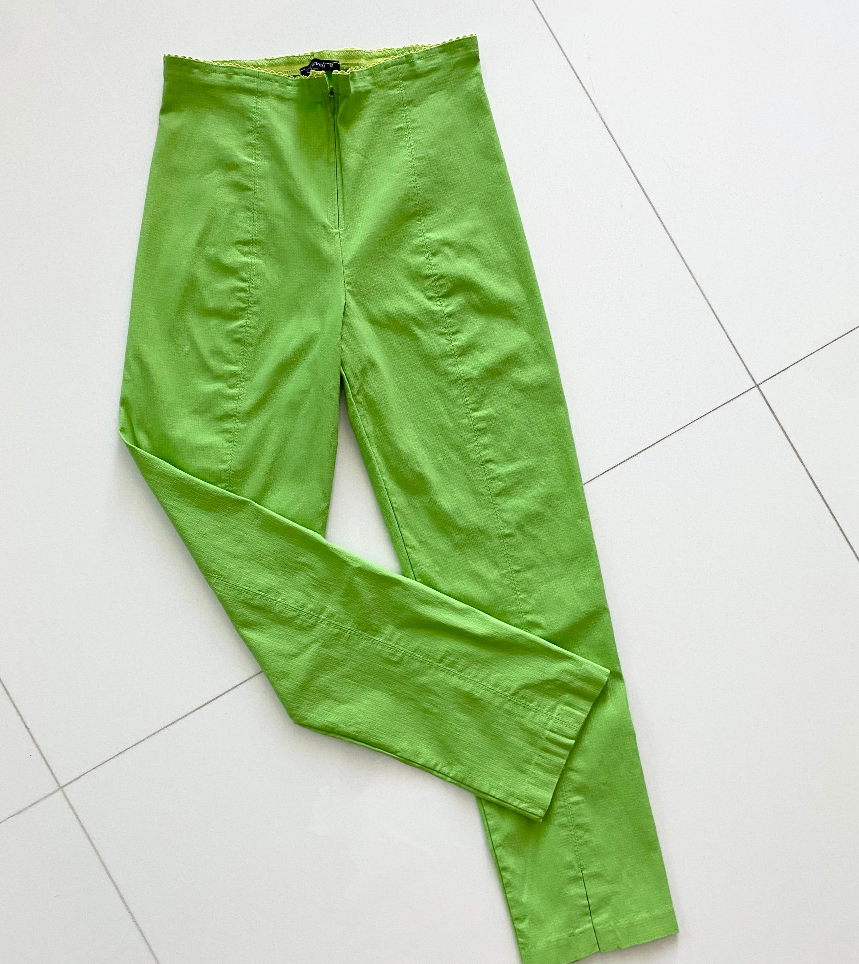 Vintage Lime Green Stretch Pant