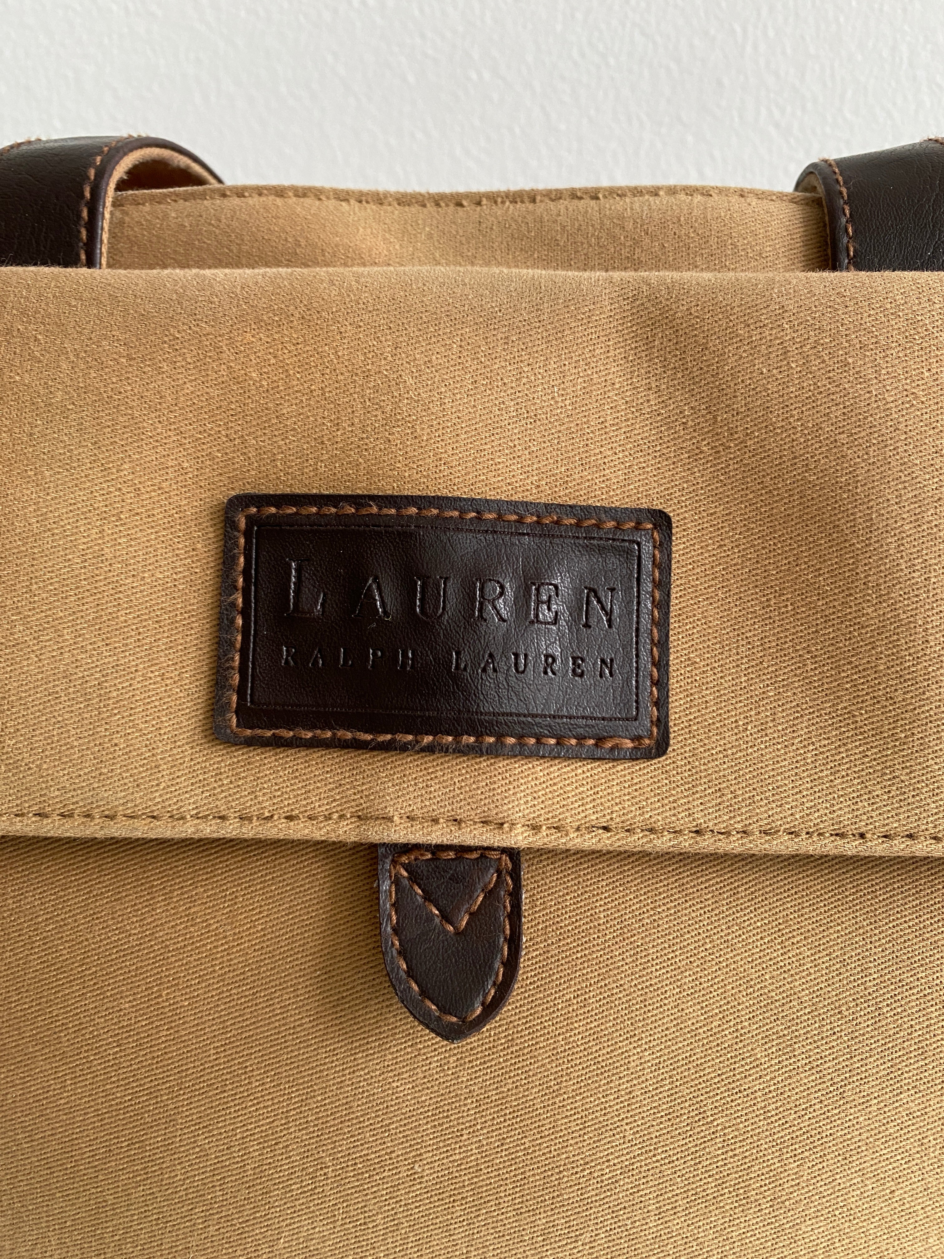 Tan Logo Satchel Bag