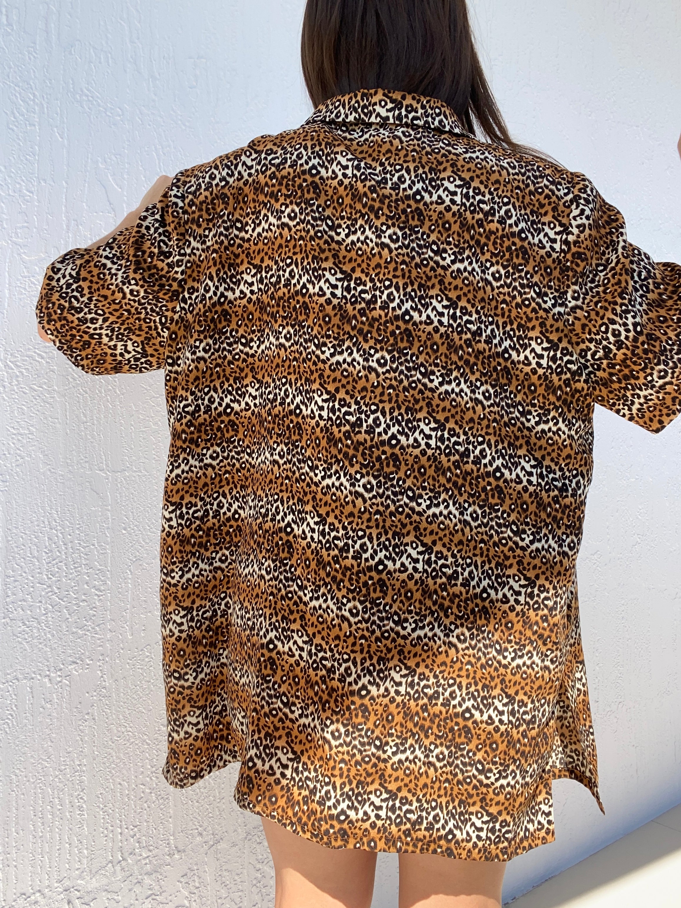 Leopard Oversized Short Sleeve Tunic