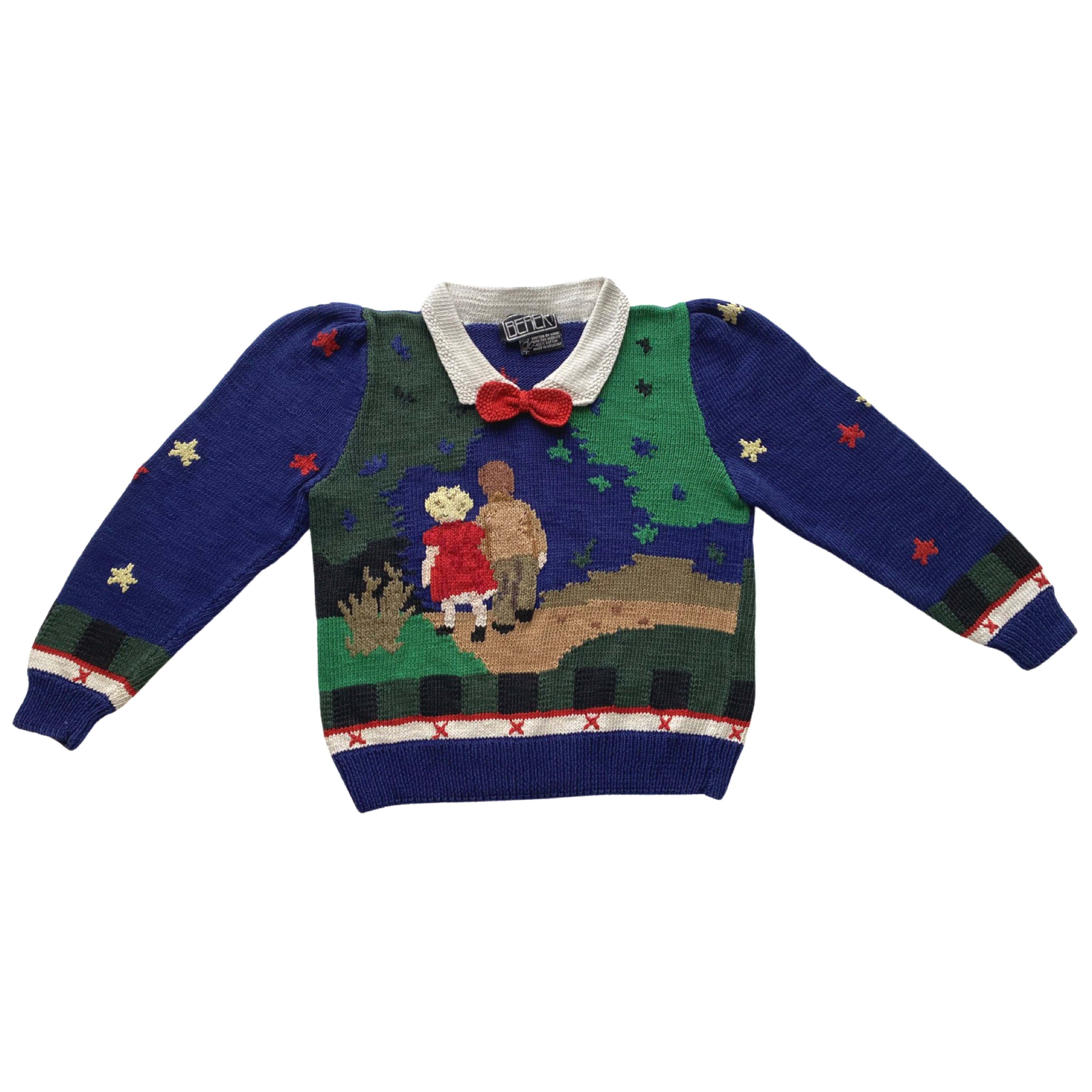 Vintage Bow Tie Holiday Sweater