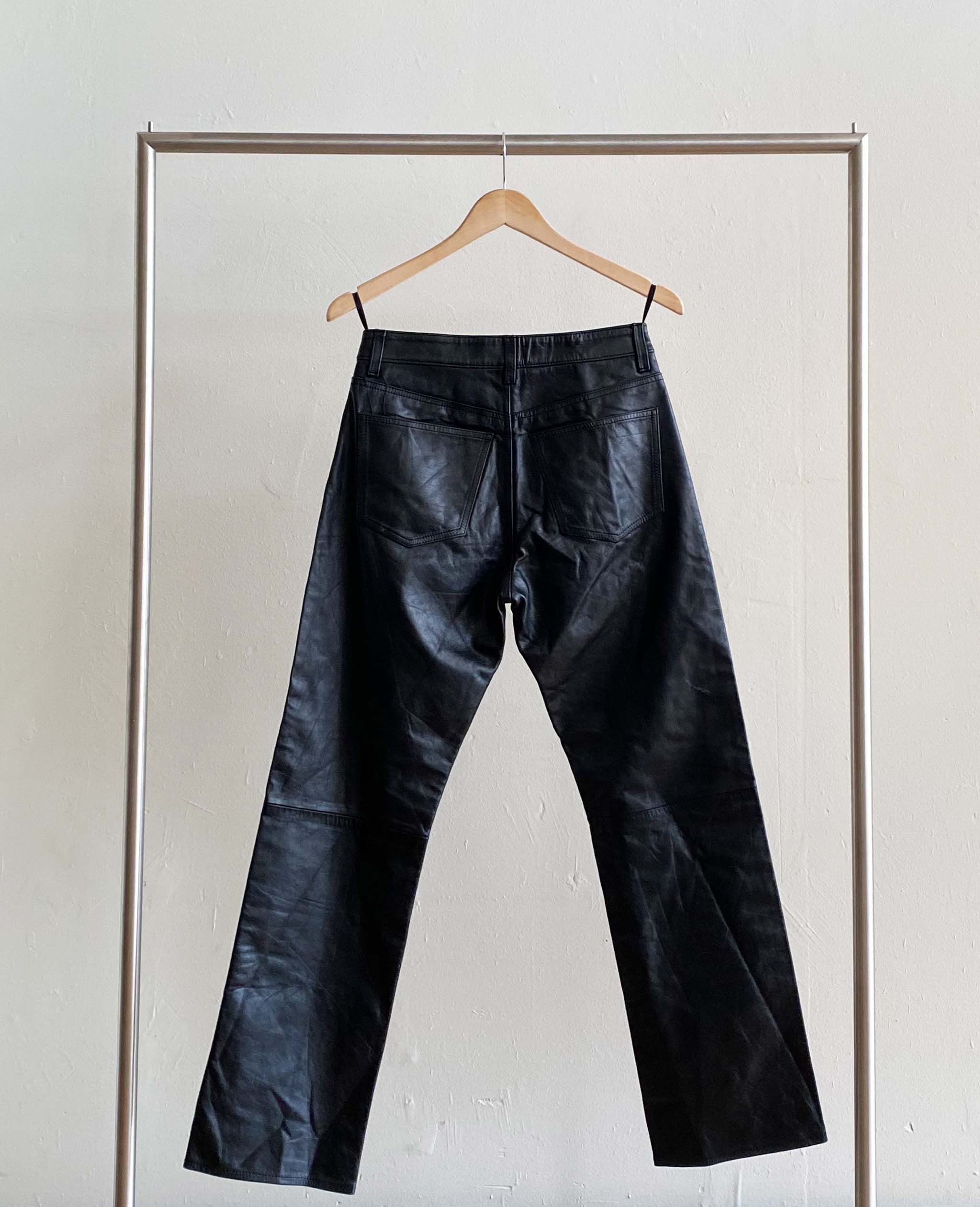Vintage Black Leather Pant