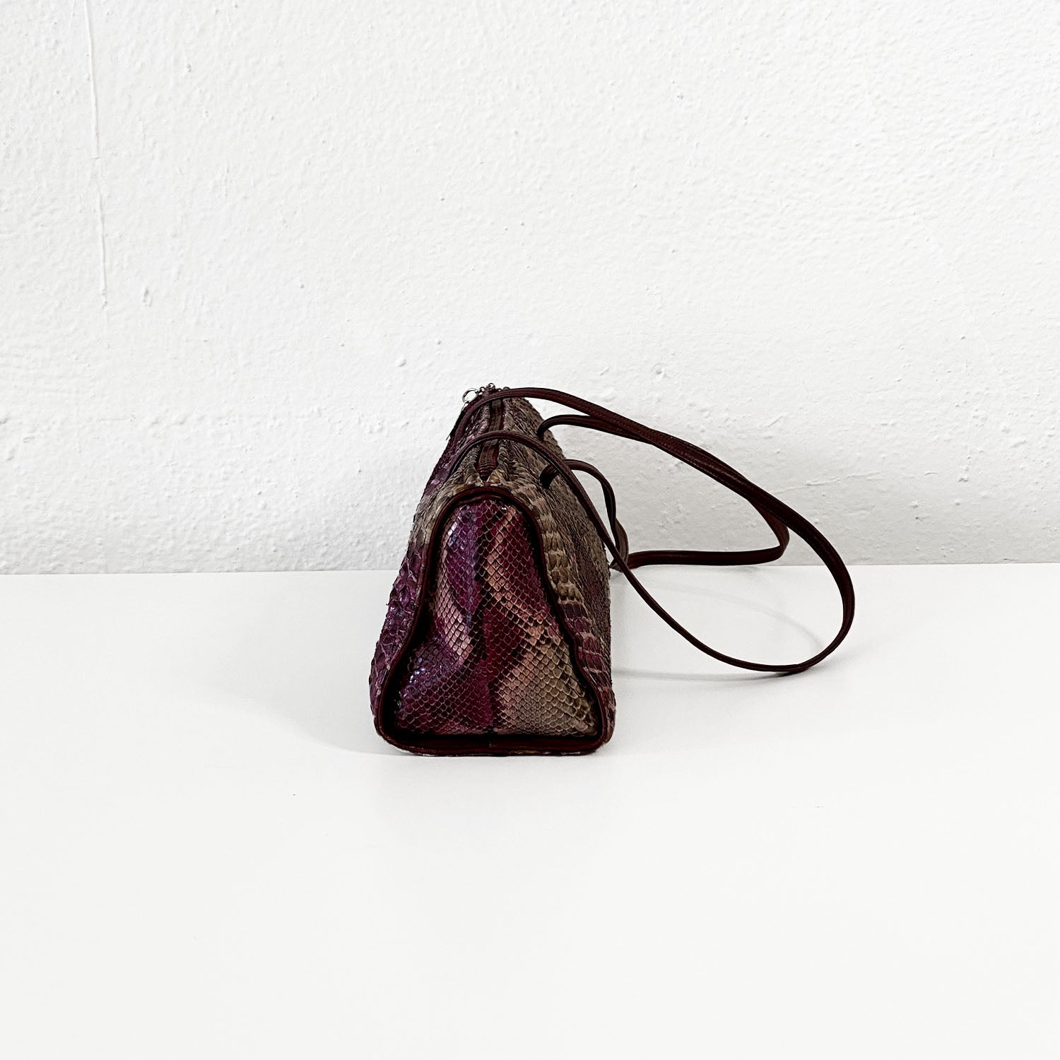 Purple Snakeskin Mini Tote Bag