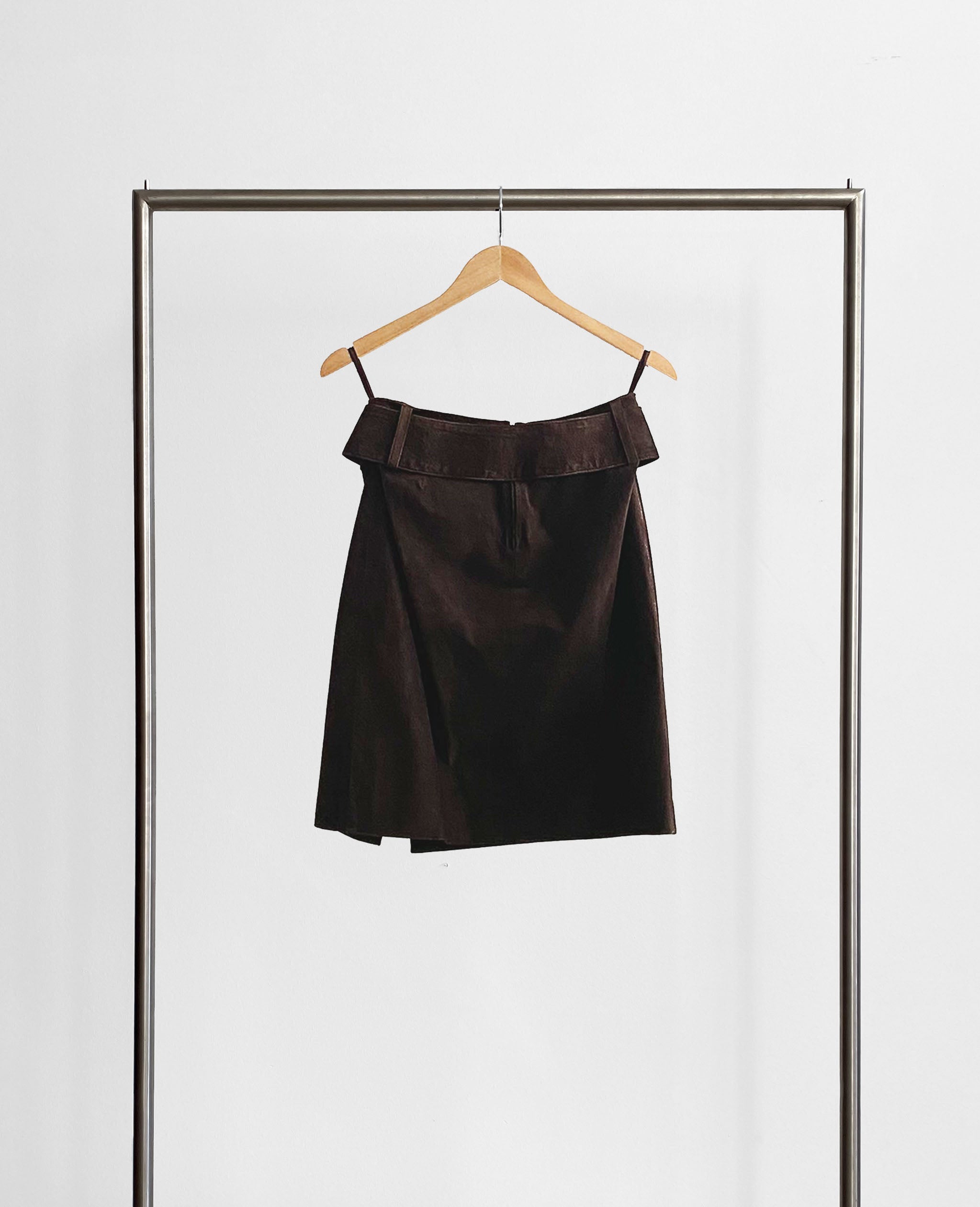 Chocolate Brown Suede Skirt
