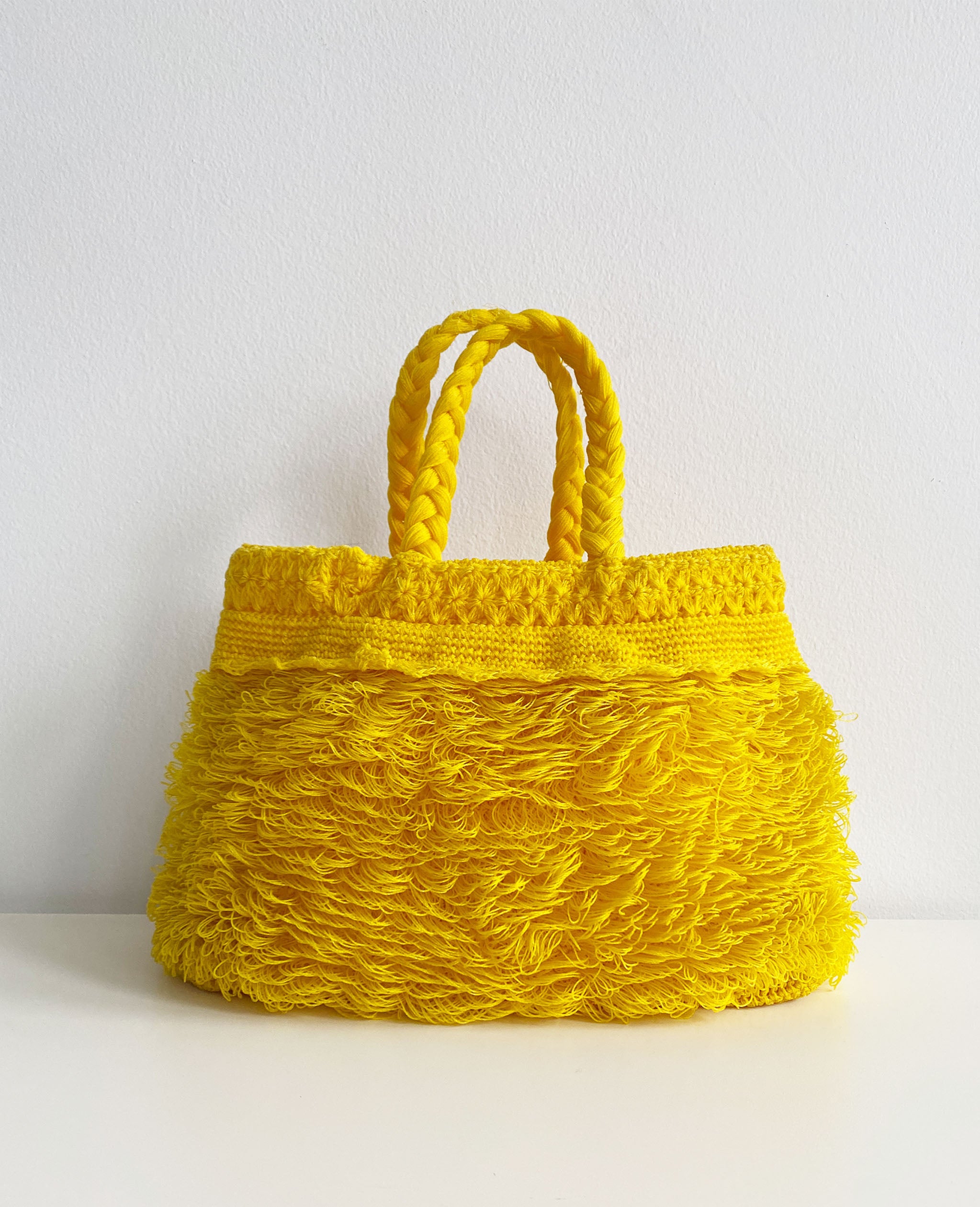 Bright Yellow Woven Bag