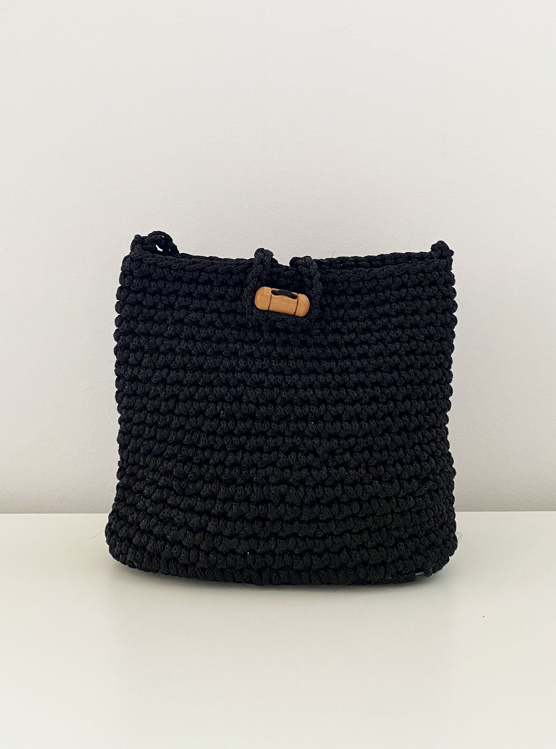 Black Knit Mini Bag