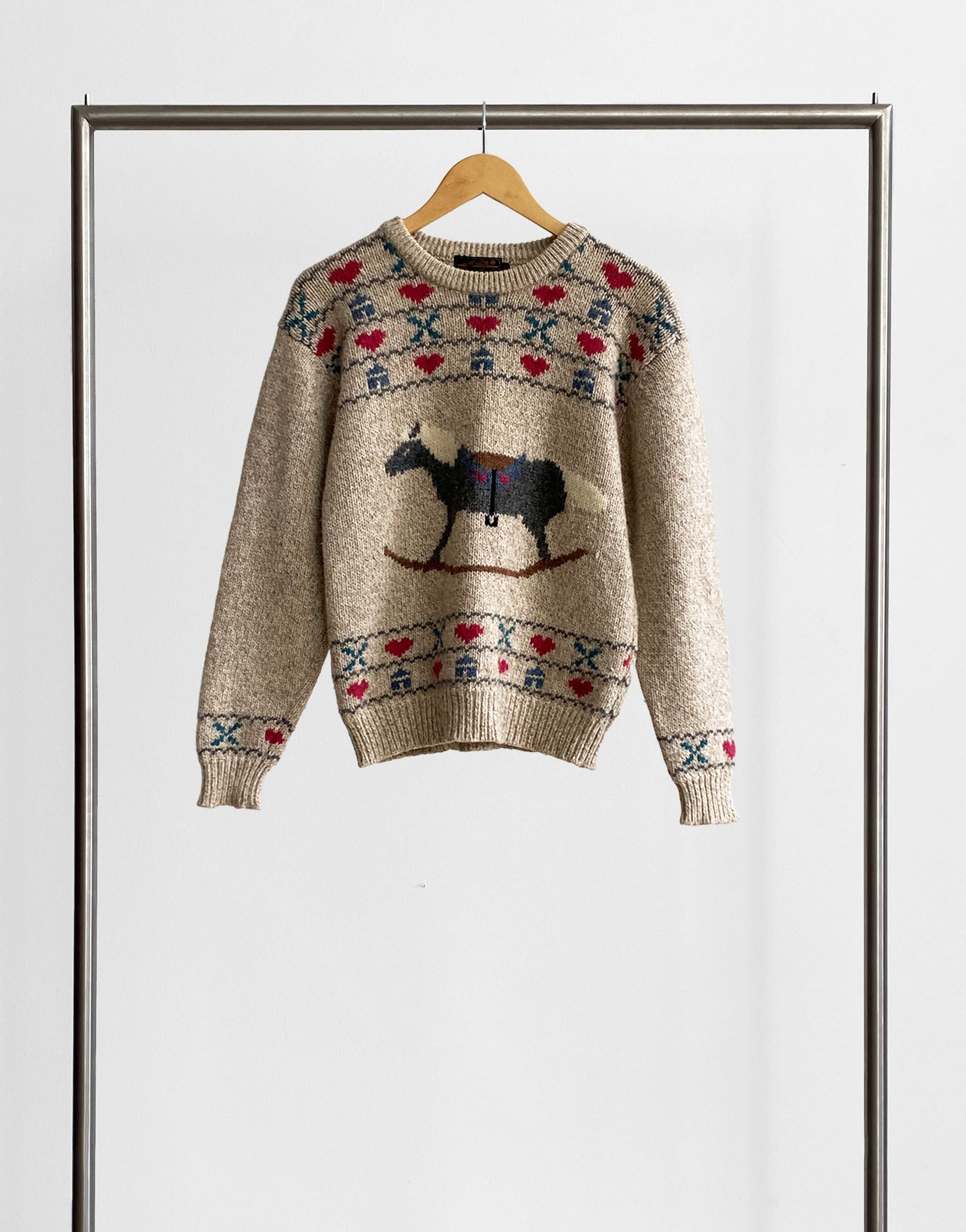 Wool Blend Rocking Horse Sweater
