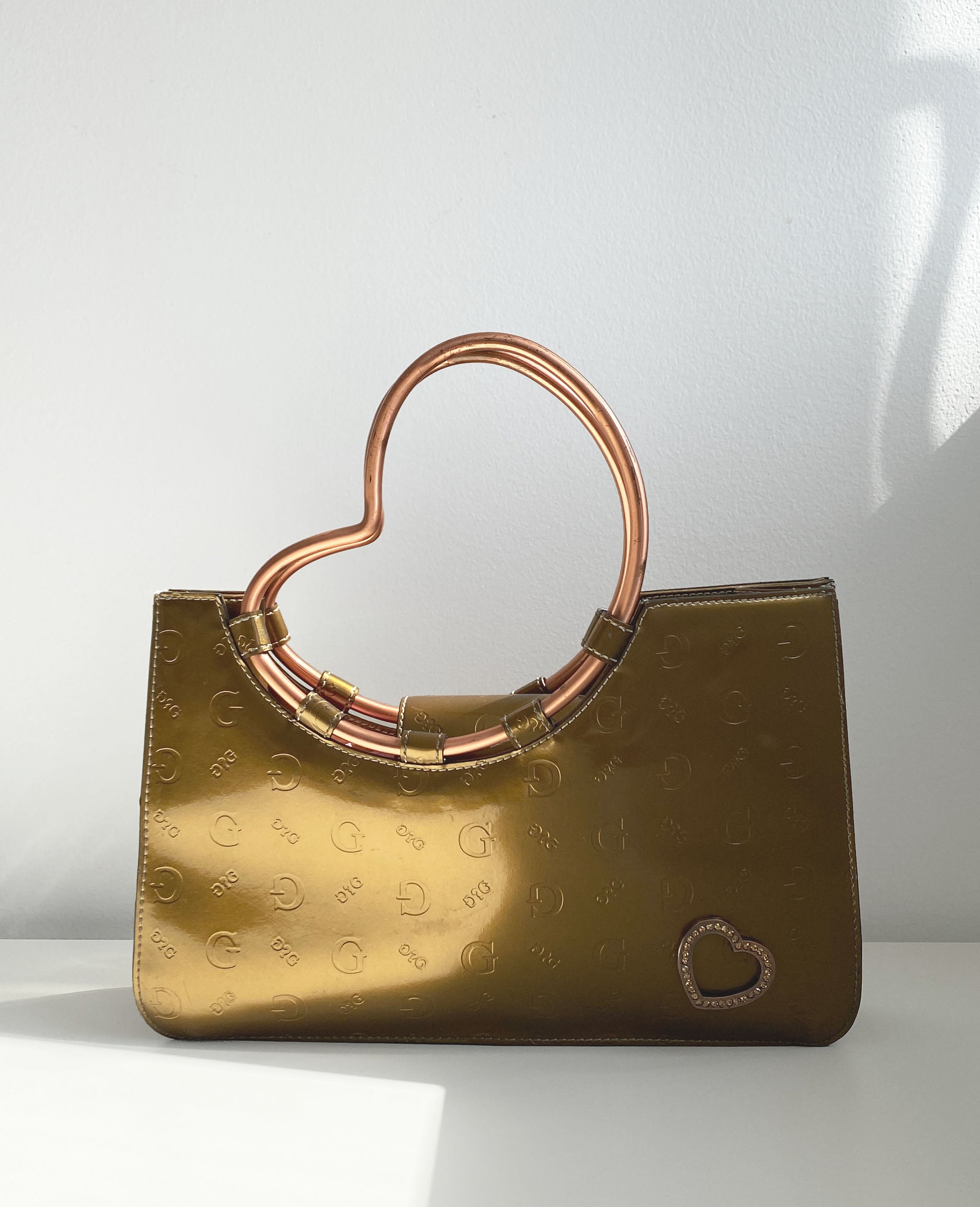 Y2K Bronze Heart Bag